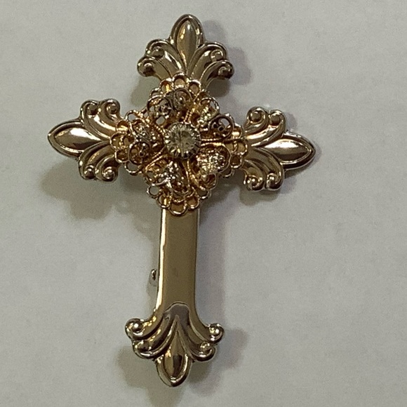 Vintage Cross Brooch signed Jane 1998 AOL - Picture 10 of 11